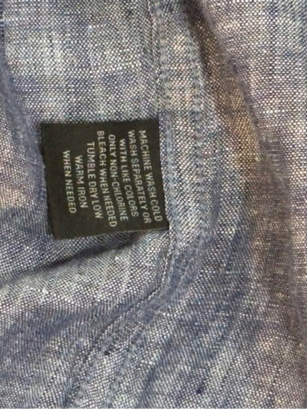 Bloomingdale's Linen Dyed Solid Regular Fit Button Down Medium - Picture 8 of 9